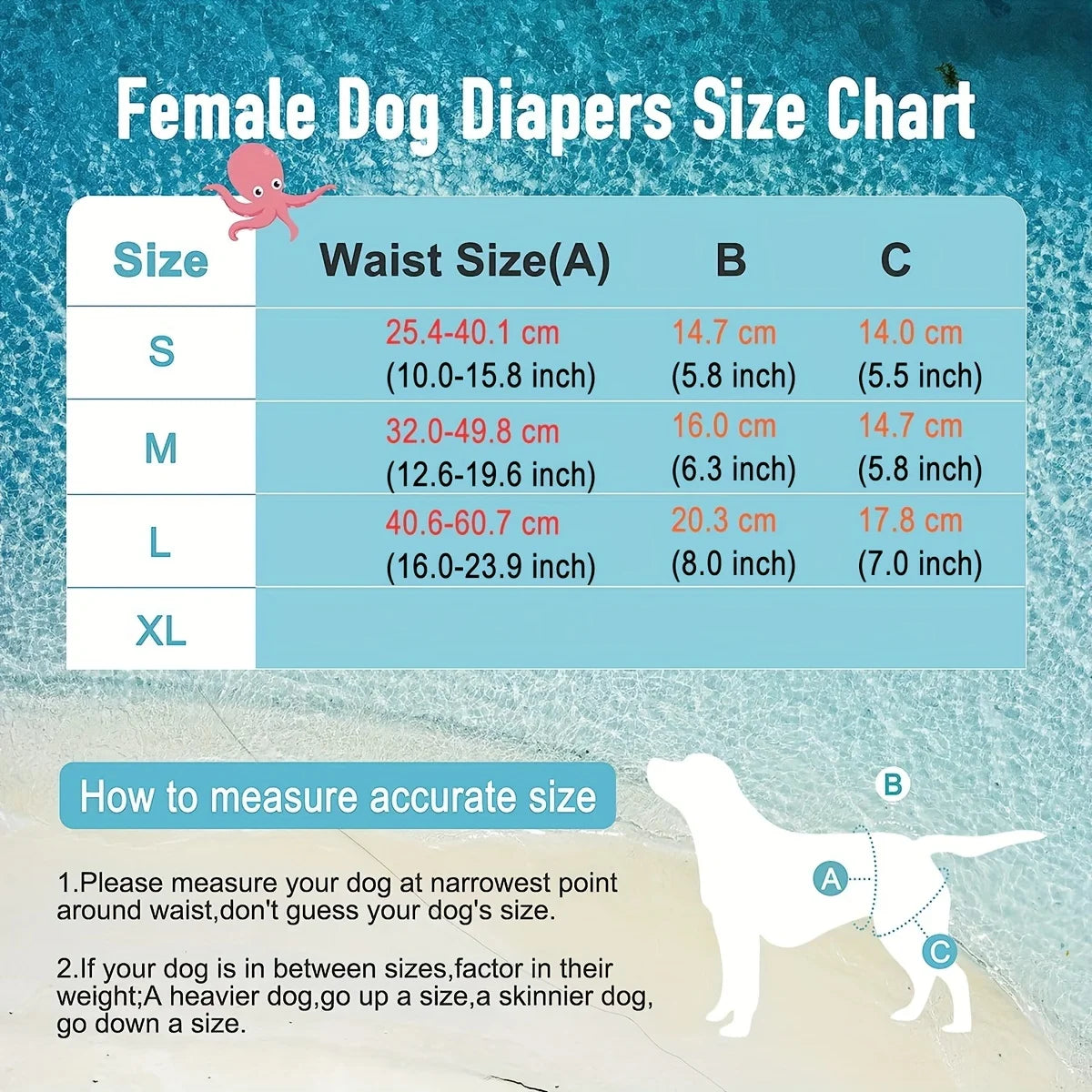 Washable Female Dog Diaper Dress