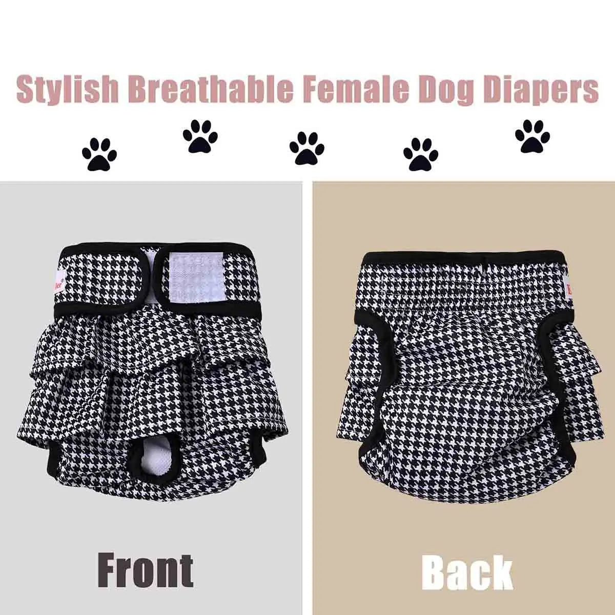 Washable Female Dog Diaper Dress