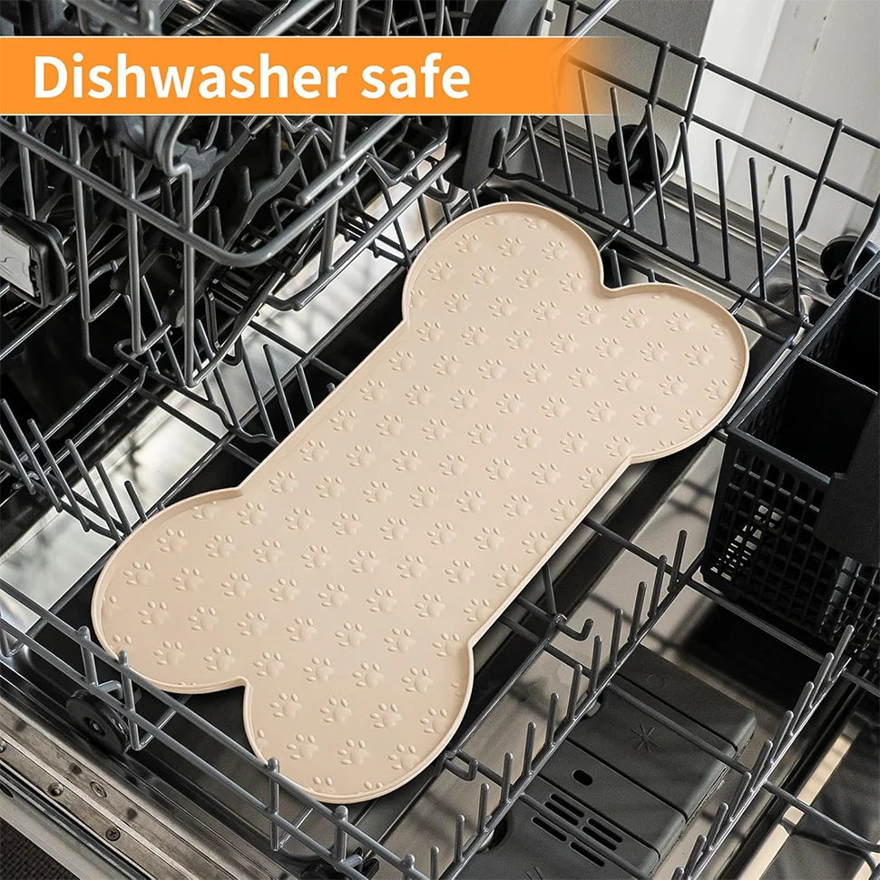 Thicker Silicone Dog Feeding Mat with Raised Edge