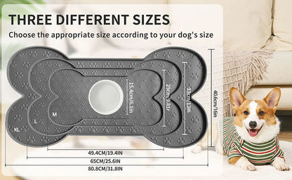Thicker Silicone Dog Feeding Mat with Raised Edge