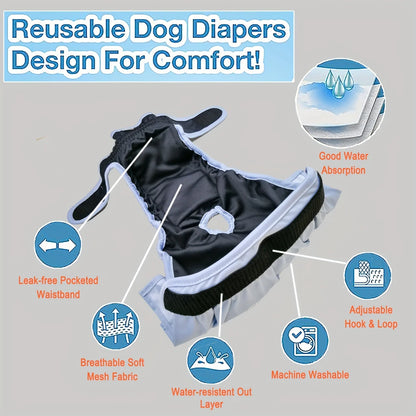 Washable Female Dog Diaper Dress