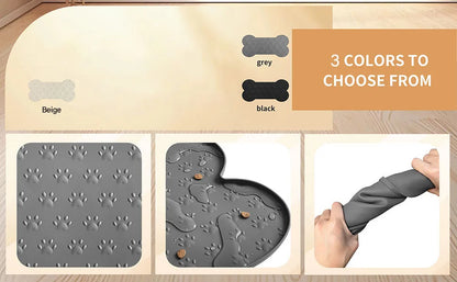 Thicker Silicone Dog Feeding Mat with Raised Edge