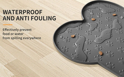 Thicker Silicone Dog Feeding Mat with Raised Edge
