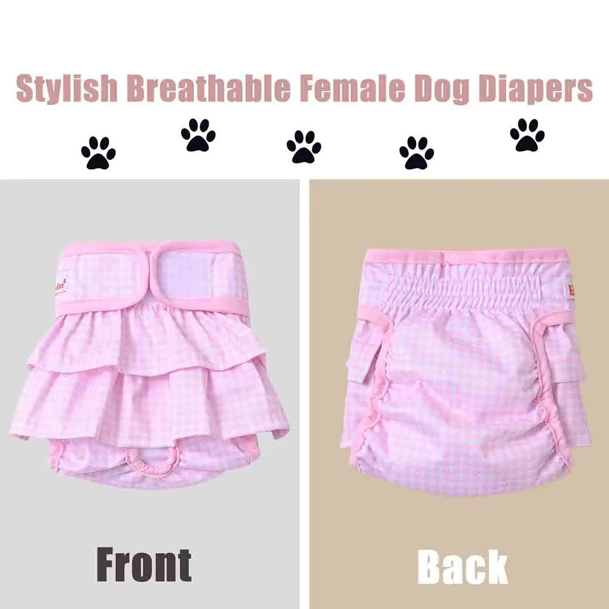 Washable Female Dog Diaper Dress