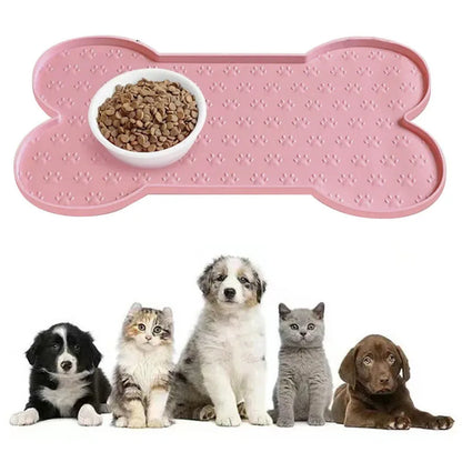 Thicker Silicone Dog Feeding Mat with Raised Edge