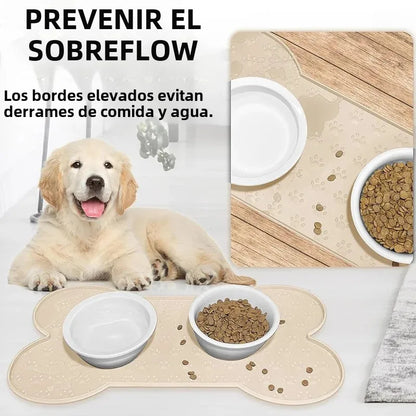 Thicker Silicone Dog Feeding Mat with Raised Edge